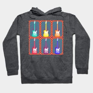 1960s Psychedelic Electric Guitars Hoodie